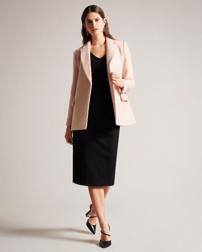 Manteau Ted Baker Oversized Marled Blazer Rose Femme | WNA-76789071